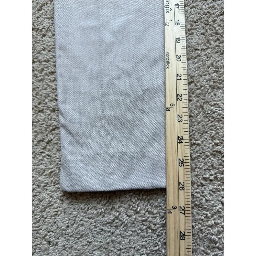 Zara Dress Pants Trousers 26” Inseam Light Beige Ankle Tapered Career Women Sz 2 - Picture 4 of 8